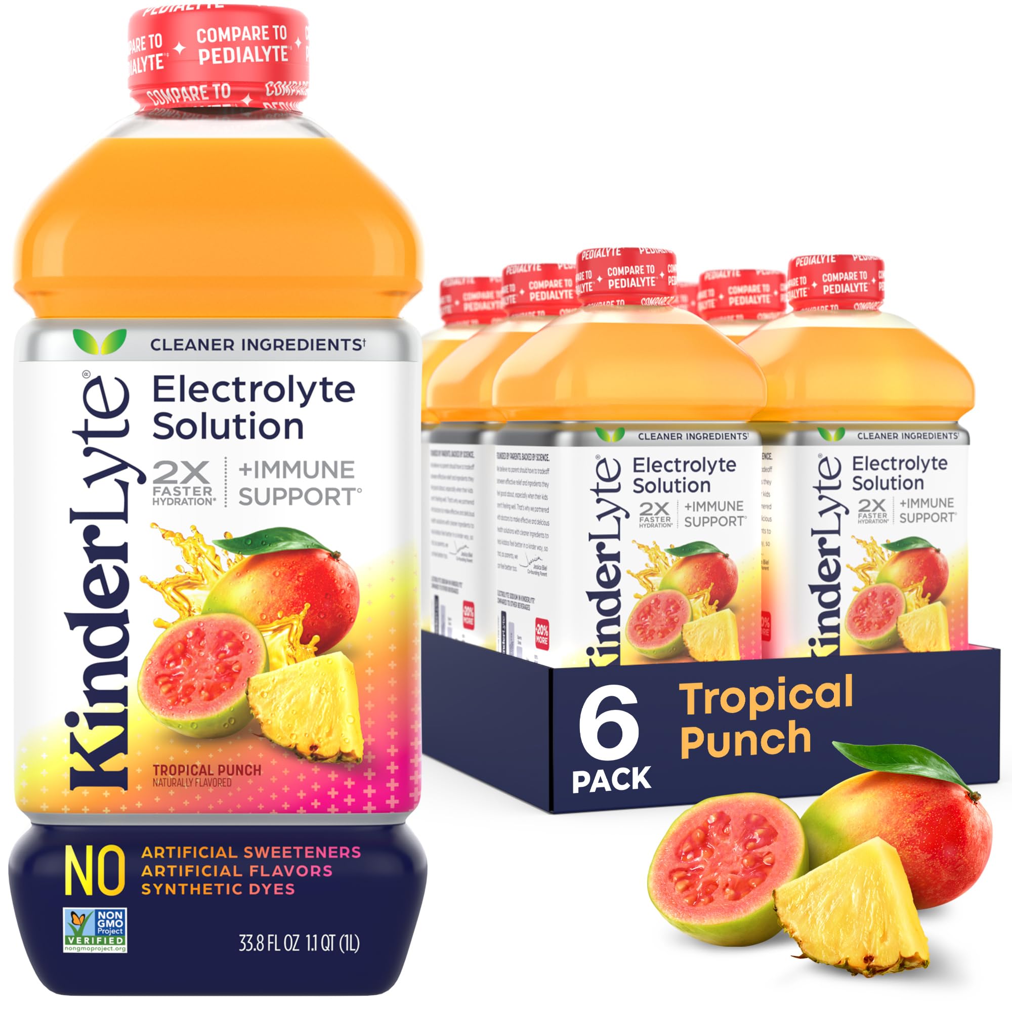 KinderLyte Tropical Punch bottle ready for family hydration on the go.