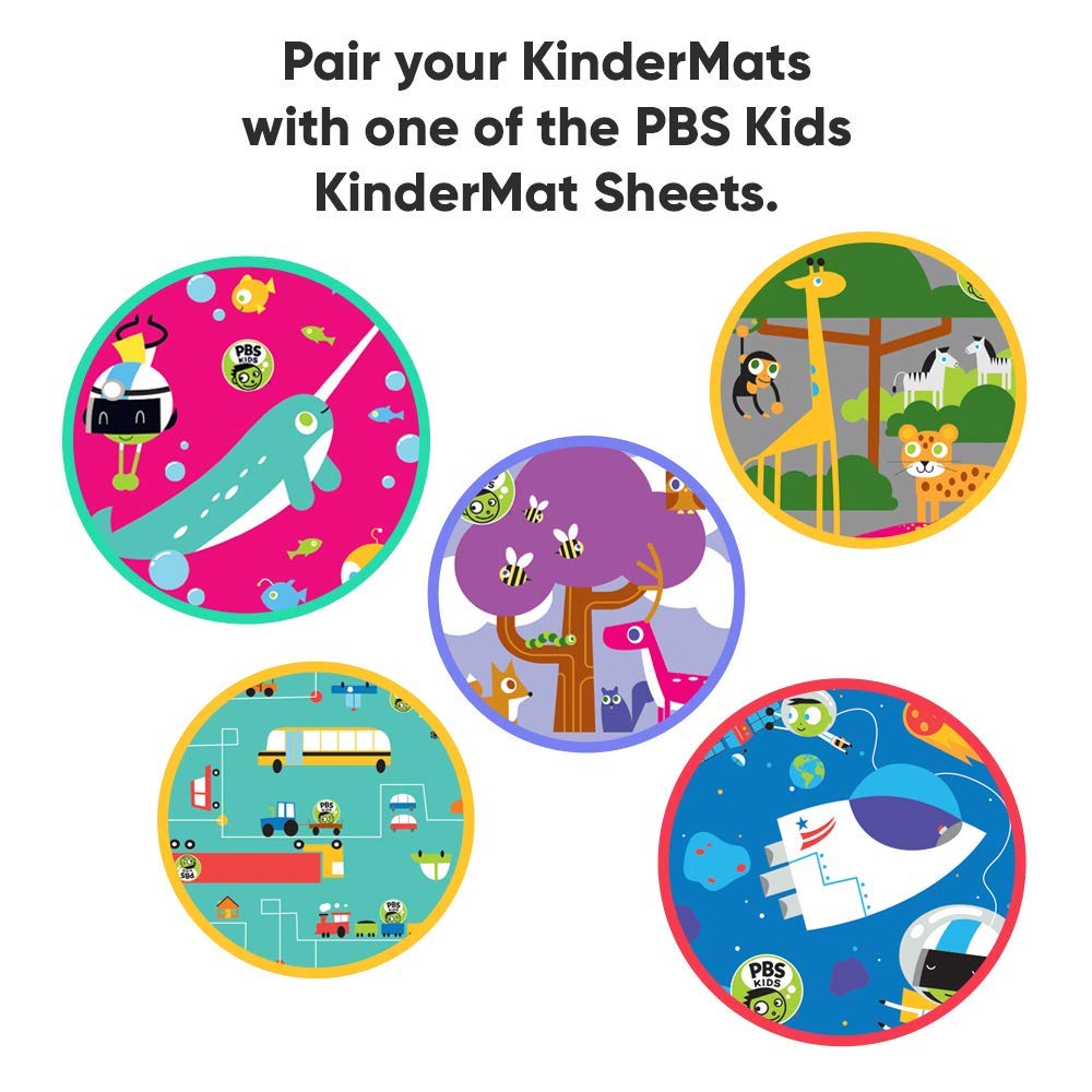 KinderMat rest mat heat-sealed edges close-up highlights durable design.