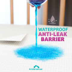 KinderSense ultra-absorbent underpad soaks up leaks up to 8 oz.