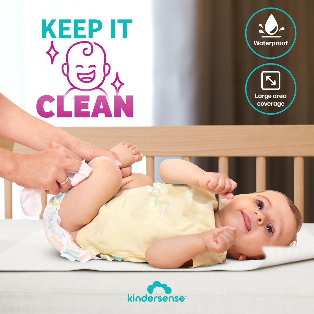 KinderSense on-the-go changing pad as a diaper bag accessory.
