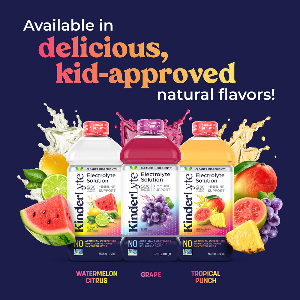 KinderLyte vegan non-GMO gluten-free badge on pack signals dietary inclusivity.