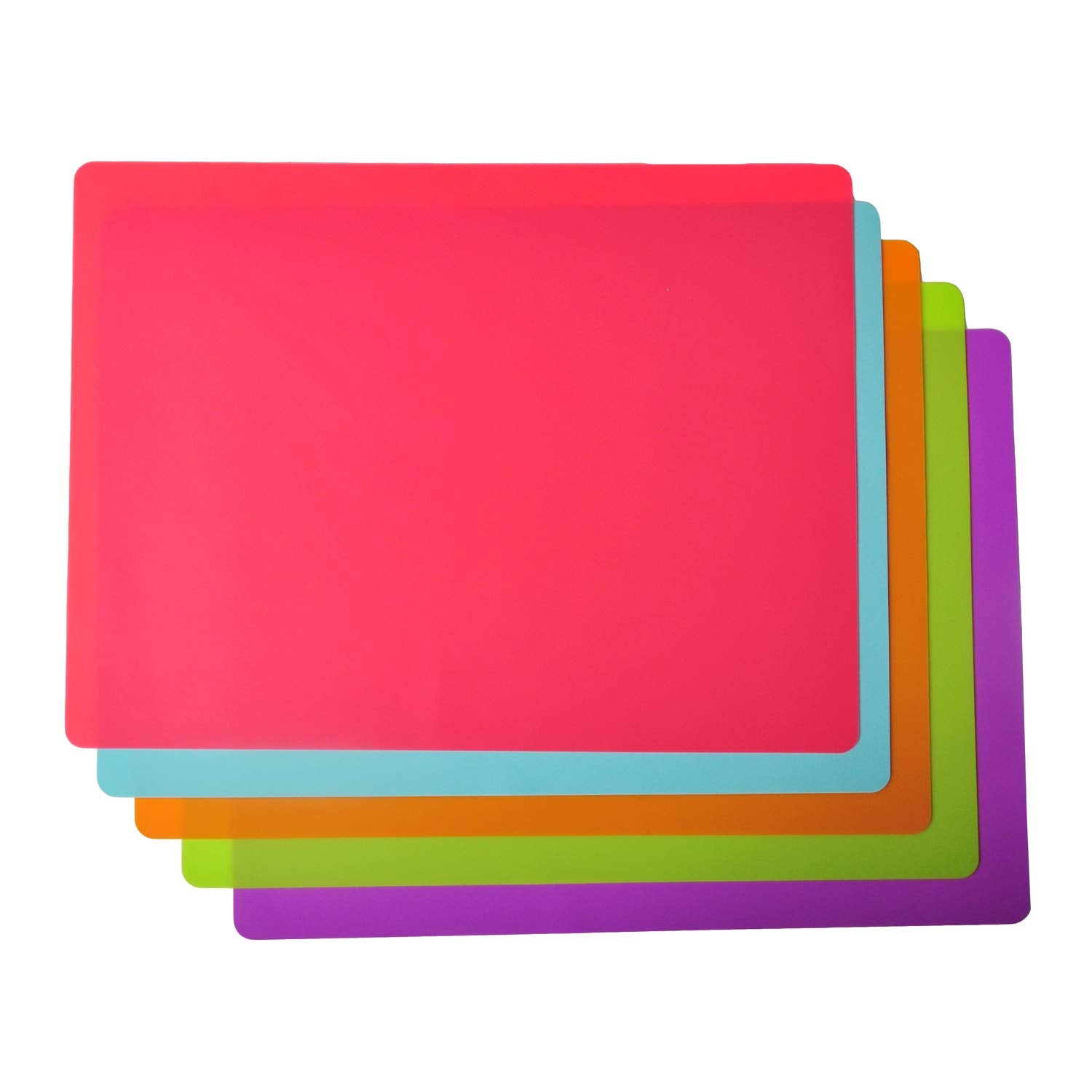 KindGa kids placemats multicolor 5-pack protect tables during meals