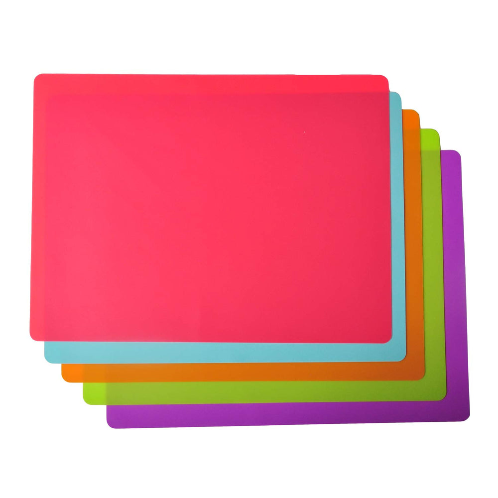 KindGa kids placemats multicolor 5-pack protect tables during meals