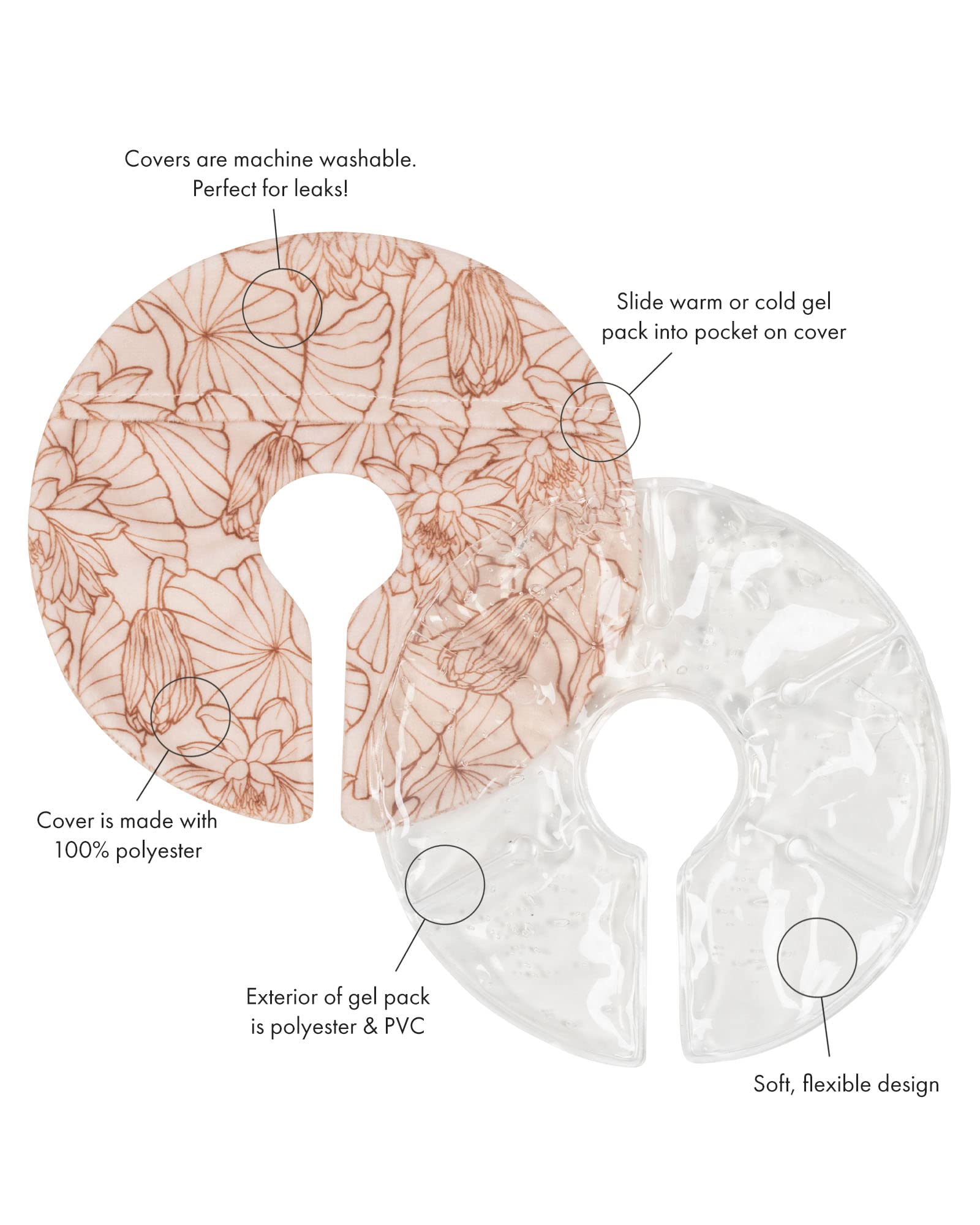 Kindred Bravely gel pads in cold therapy setup for soothing engorgement discomfort.