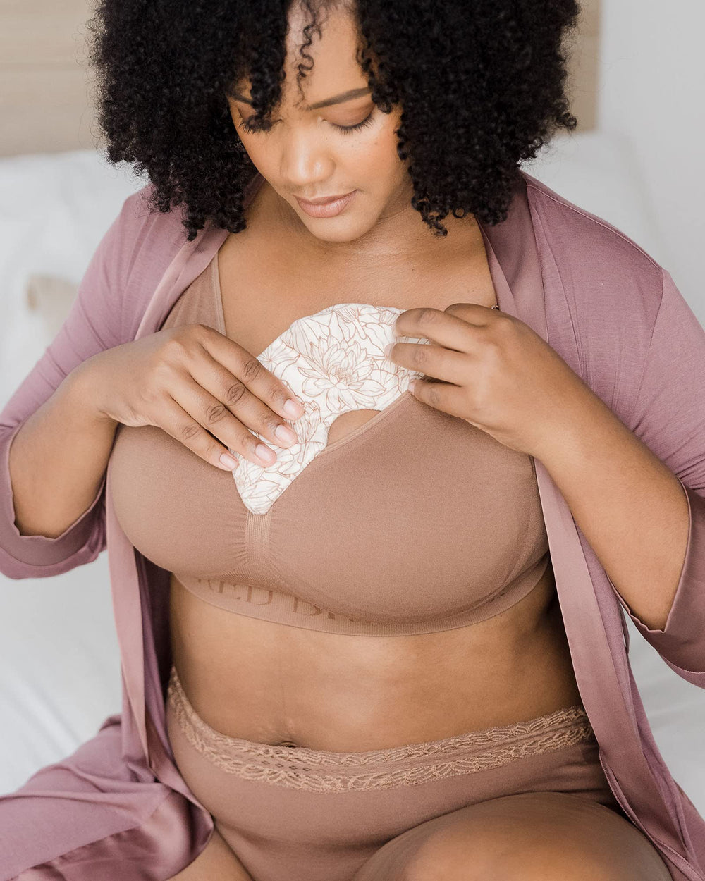 Kindred Bravely gel pads with removable covers for easy cleaning.