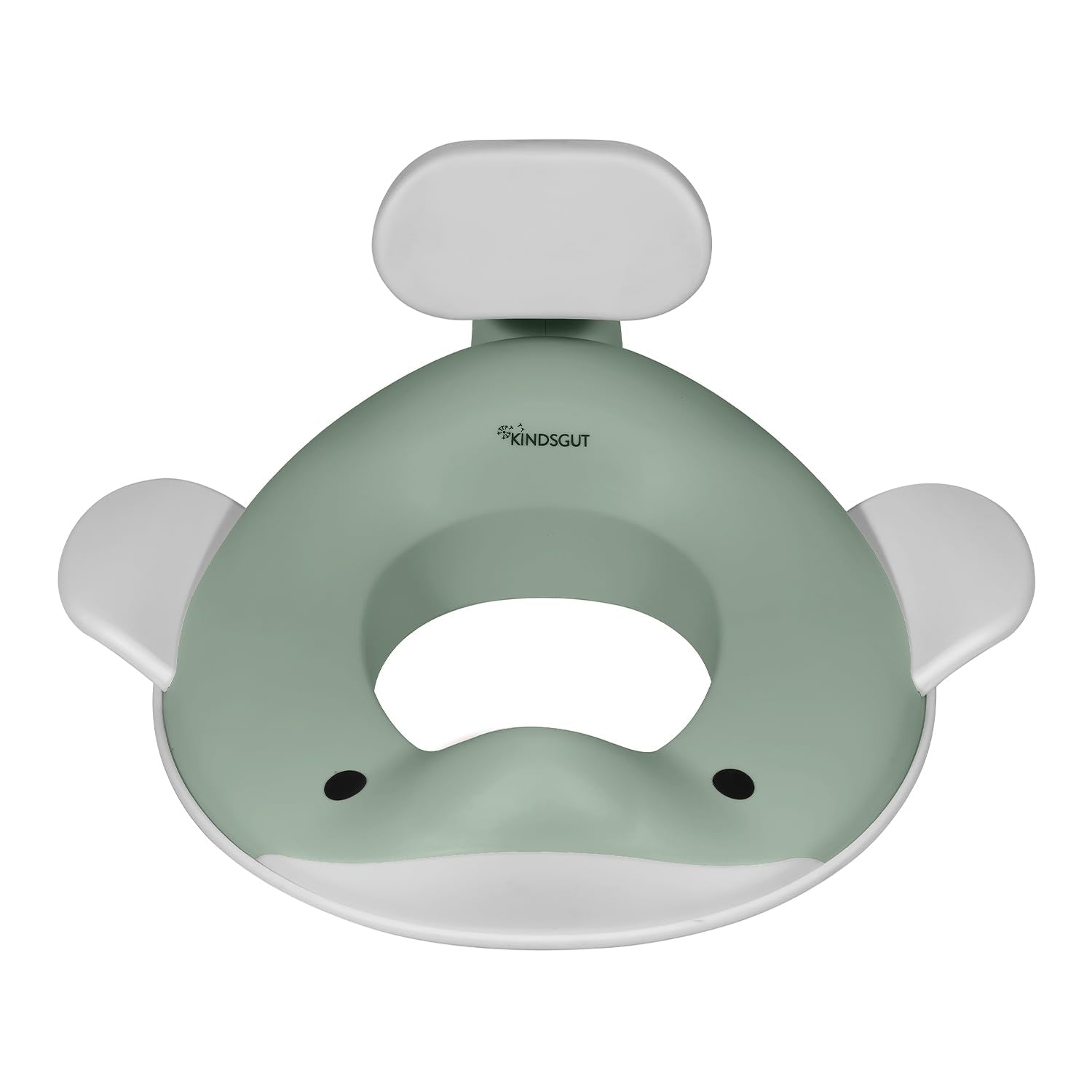 Kindsgut potty seat whale design front view for secure toddler seating and ease of use.