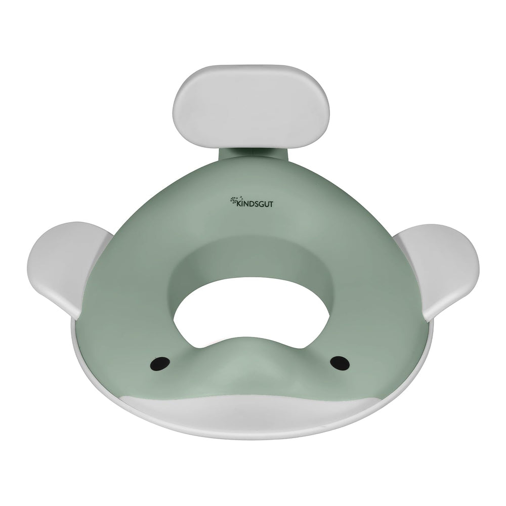 Kindsgut potty seat whale design front view for secure toddler seating and ease of use.