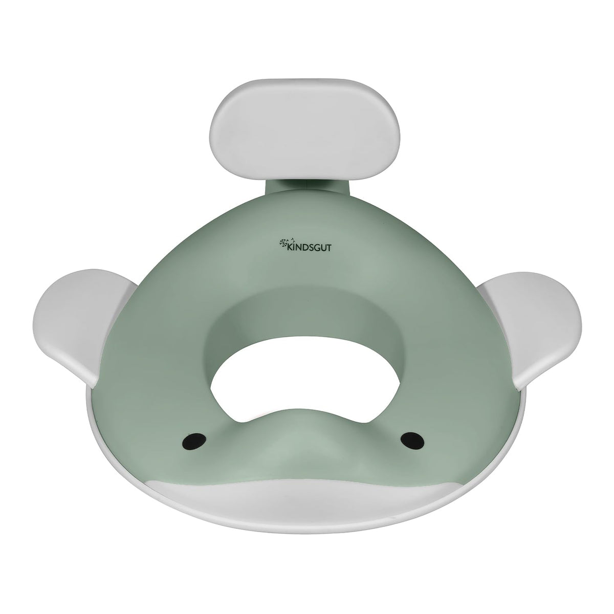 Kindsgut potty seat whale design front view for secure toddler seating and ease of use.
