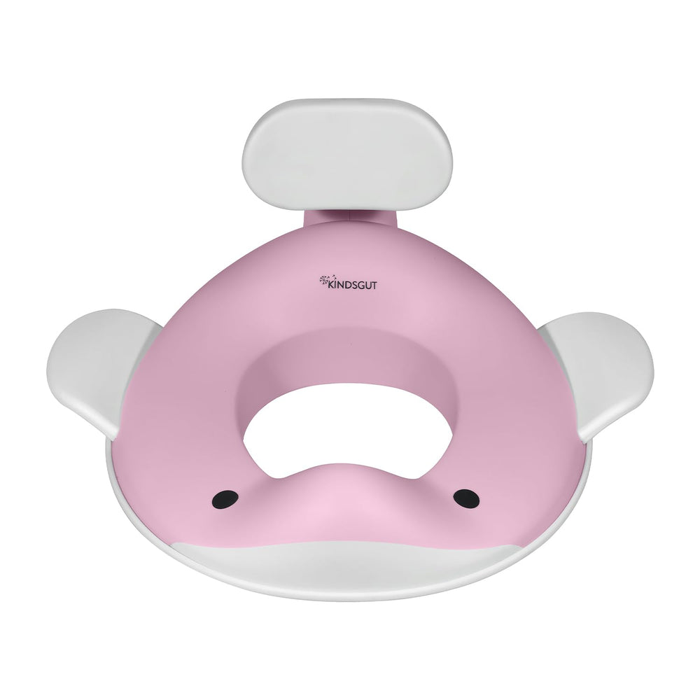 Kindsgut potty seat whale pink front view highlights stable kid-friendly seating