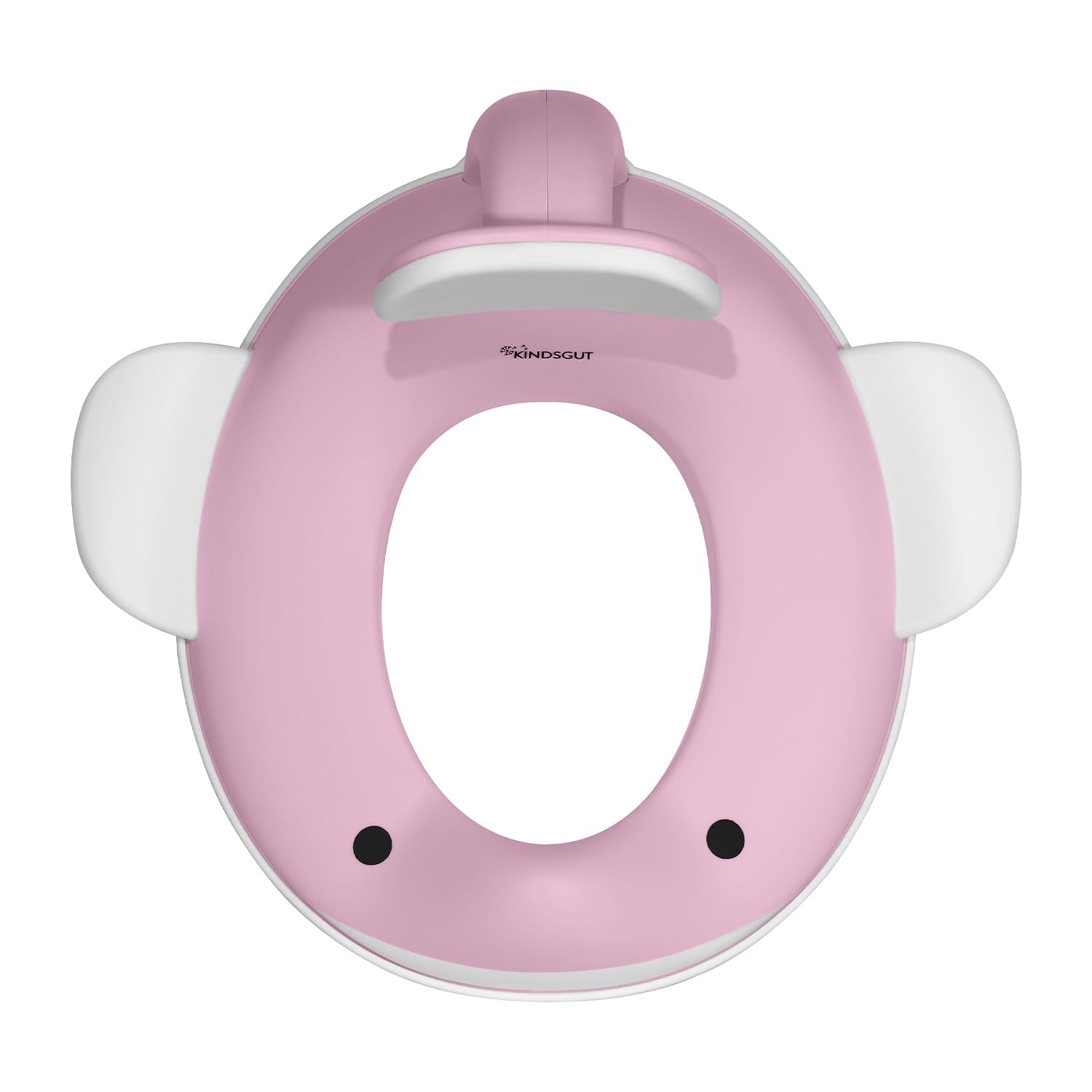 Kindsgut whale pink splash-protection feature reduces splashes during potty time
