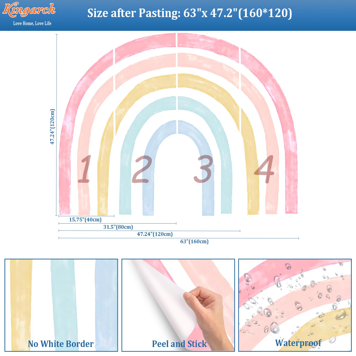 Kingarch easy-application-wall-mural guides quick setup on clean surfaces