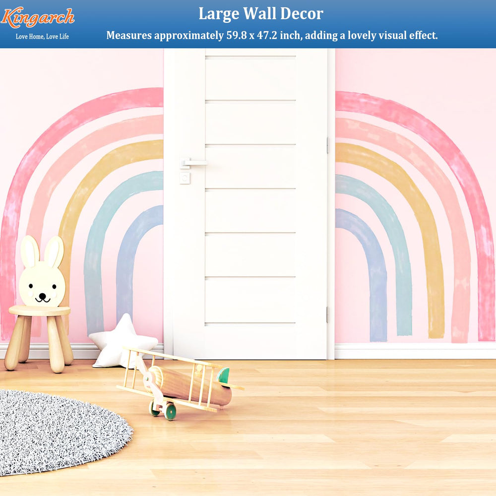 Kingarch-no-border-rainbow-wall-sticker delivers seamless color on any wall