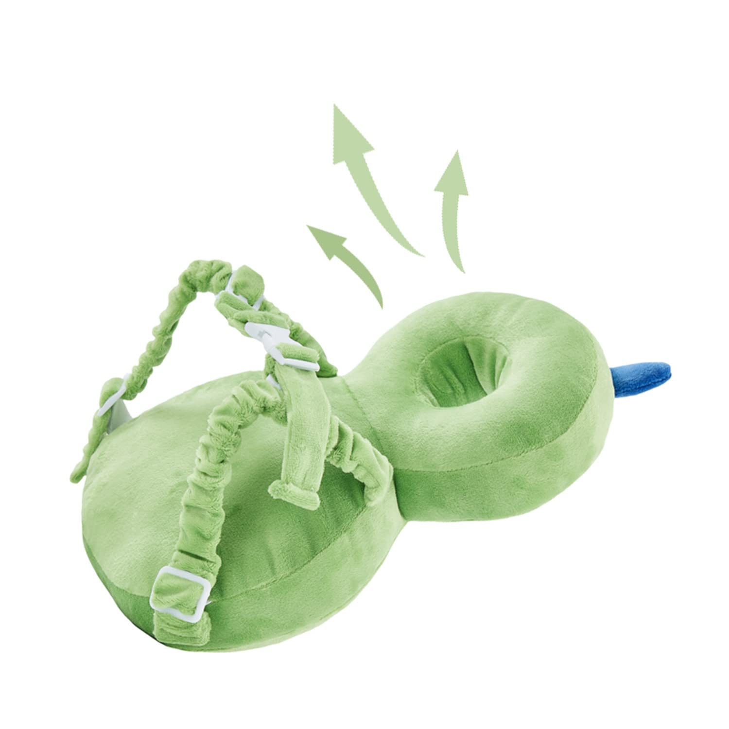 KingCheer dinosaur backpack worn by toddler, demonstrating lightweight design during play.