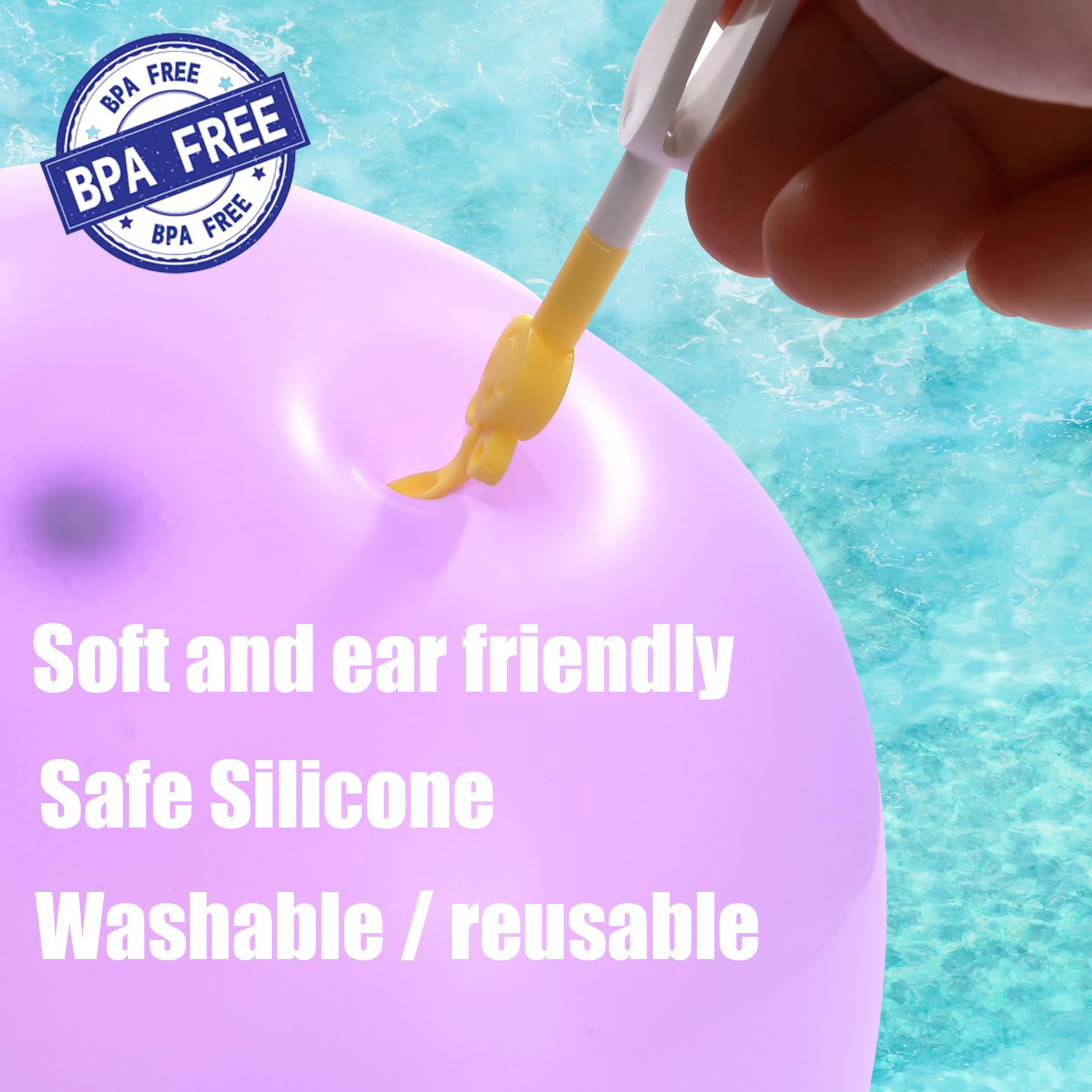 Kinggrand Kitchen silicone-body close-up shows soft, baby-safe material