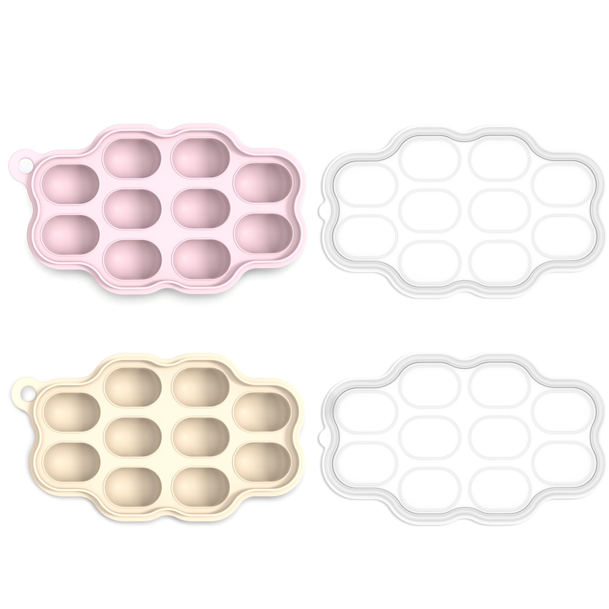 KingKam baby food freezer tray 10 holes for convenient frozen portions.