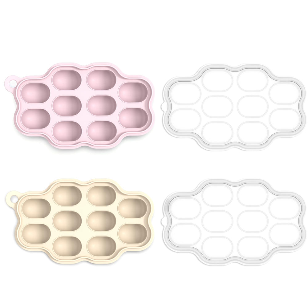 KingKam baby food freezer tray 10 holes for convenient frozen portions.