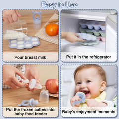 KingKam baby fruit feeder closeup showing soft silicone pouch.