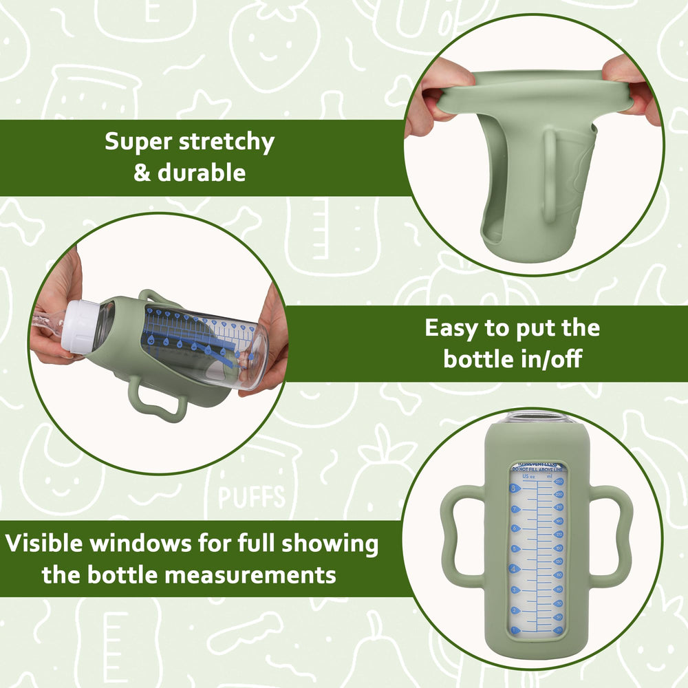 KingKam easy-grip handles improve baby control during feeding.