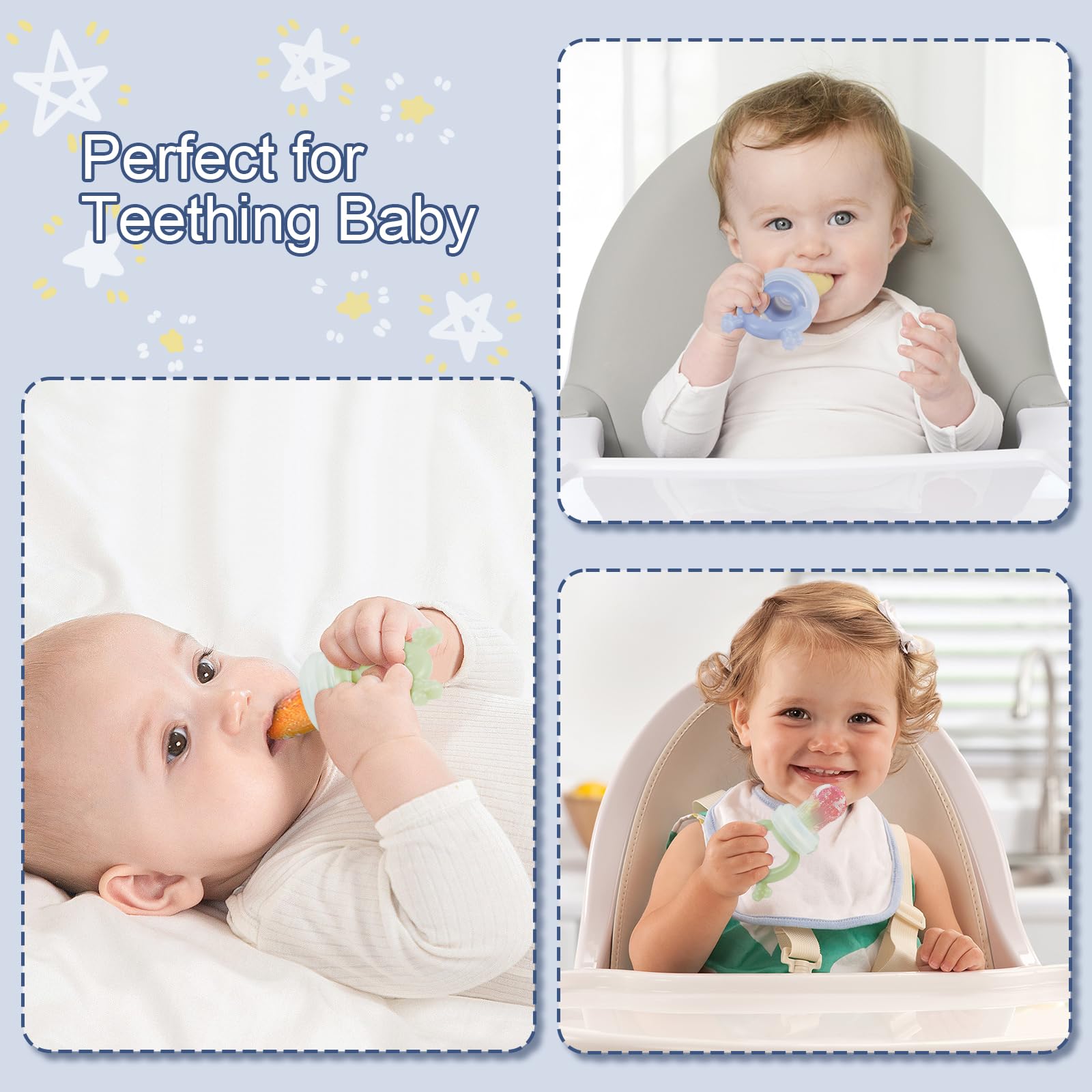 KingKam teether and popsicle combo soothes gums.