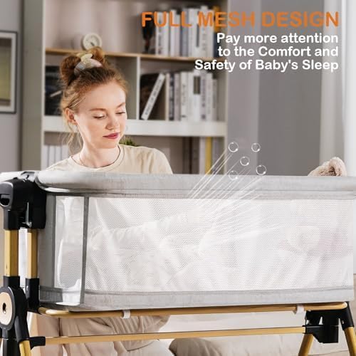 Kingobabys six-height adjustment lets you align with your bed edge.