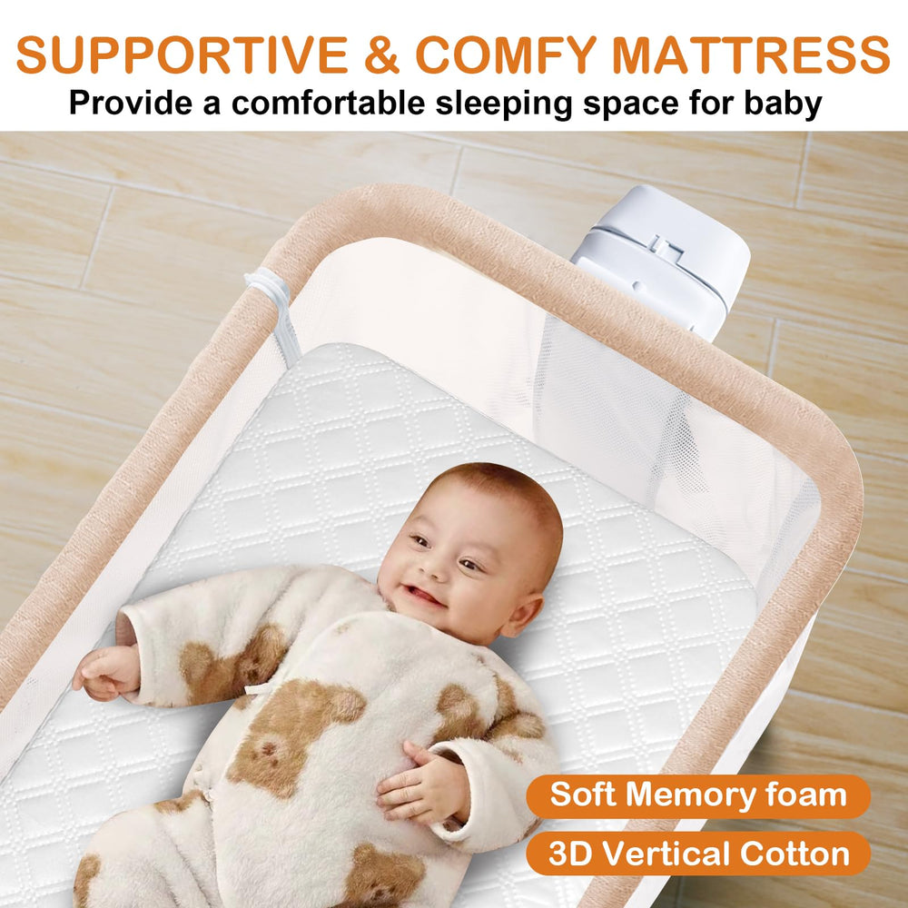 kingobabys bassinet-storage-basket keeps essentials within arm reach during night care