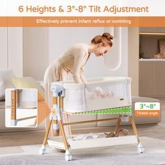 kingobabys mosquito net over breathable bassinet for protection