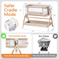 kingobabys rocking bassinet horizontal rock supports gentle soothing while you read