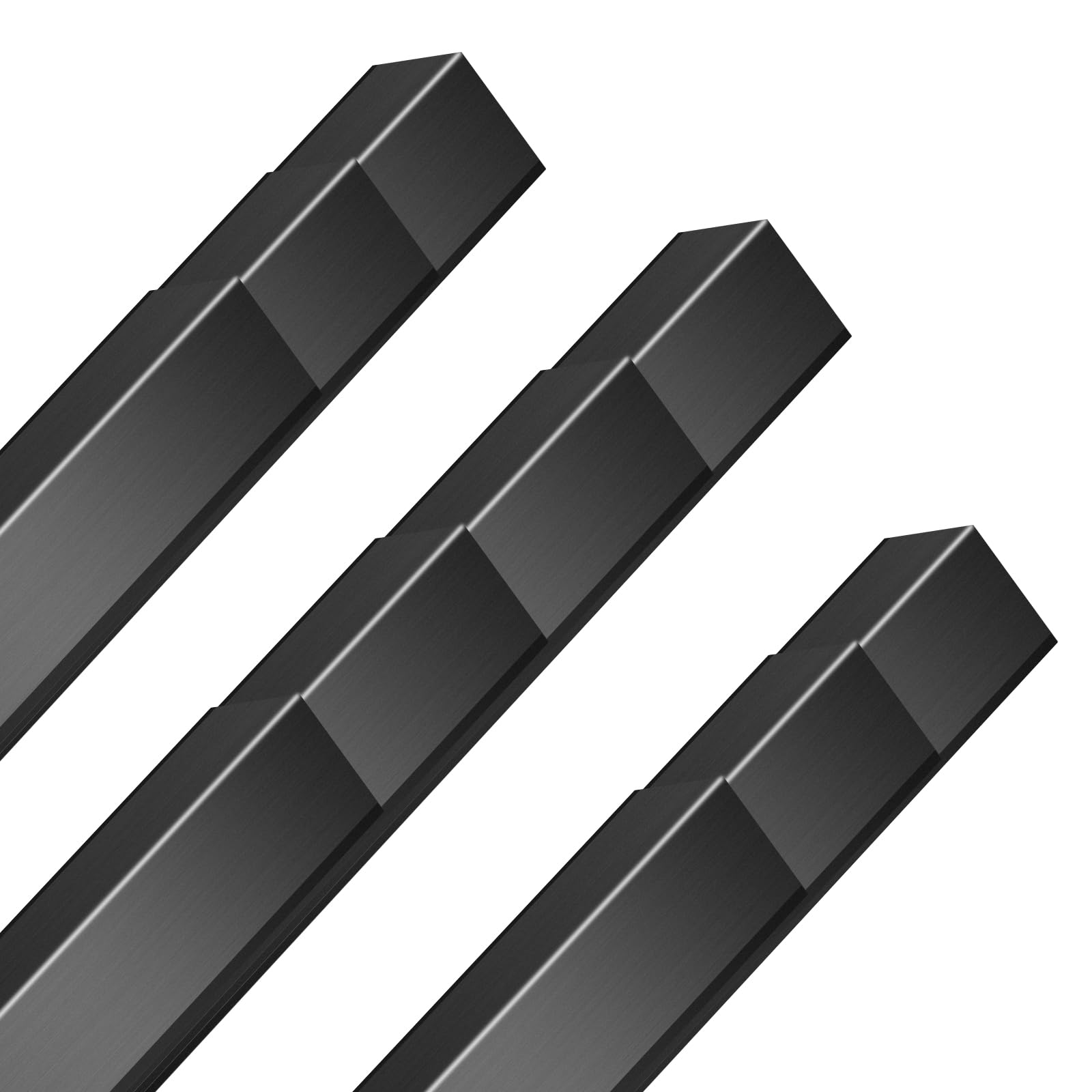 Kingtran black aluminium wall corner protector pack10 front view for durable edge protection.