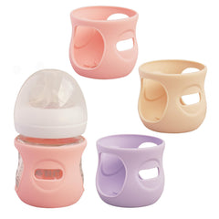 Kingwi silicone sleeve on Avent Natural 4oz bottle improves grip