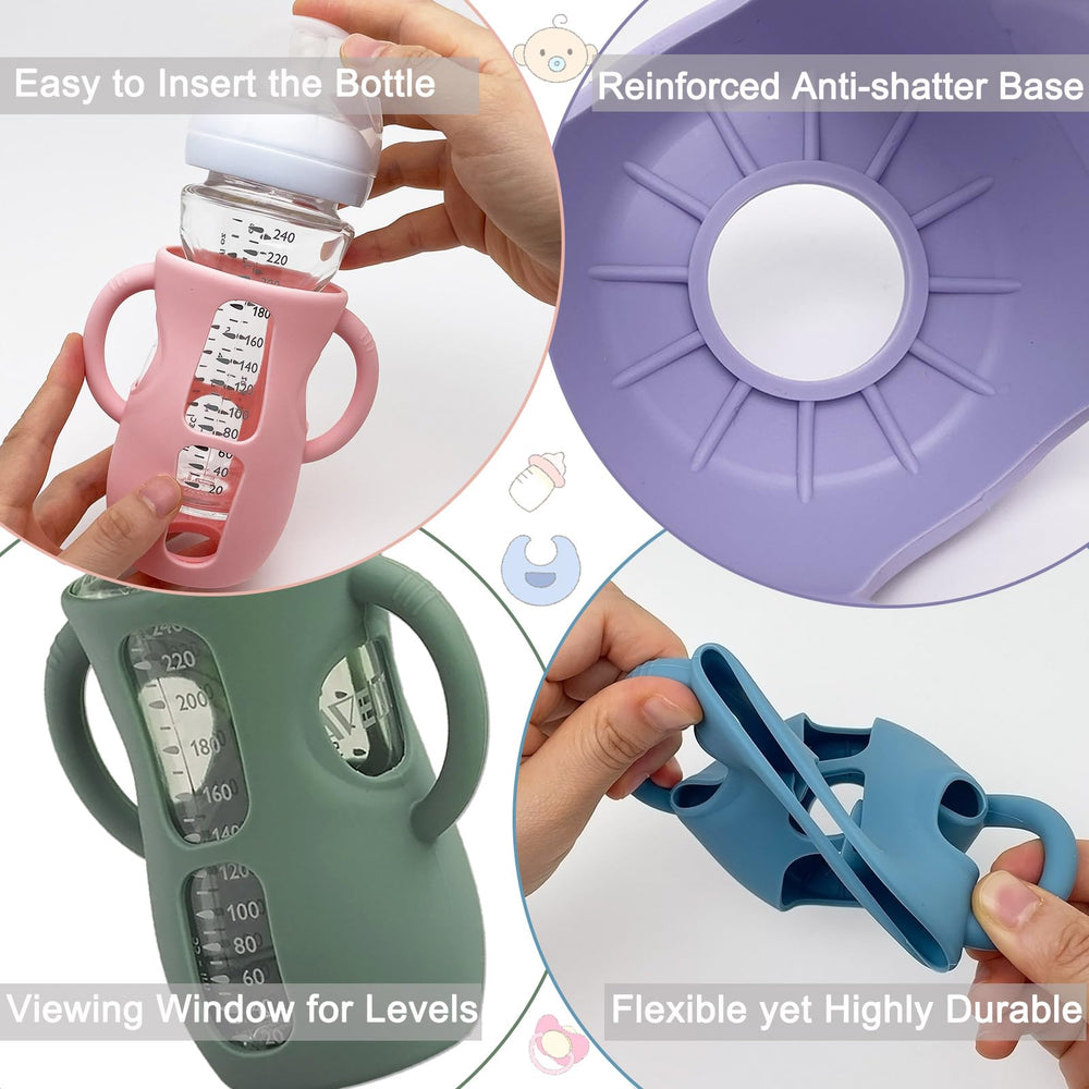 Kingwi sleeve on Avent bottle demonstrates noise insulation during feeds