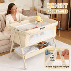 Kiniew Baby Crib 2in1 Convertible highlights standalone and attached modes.