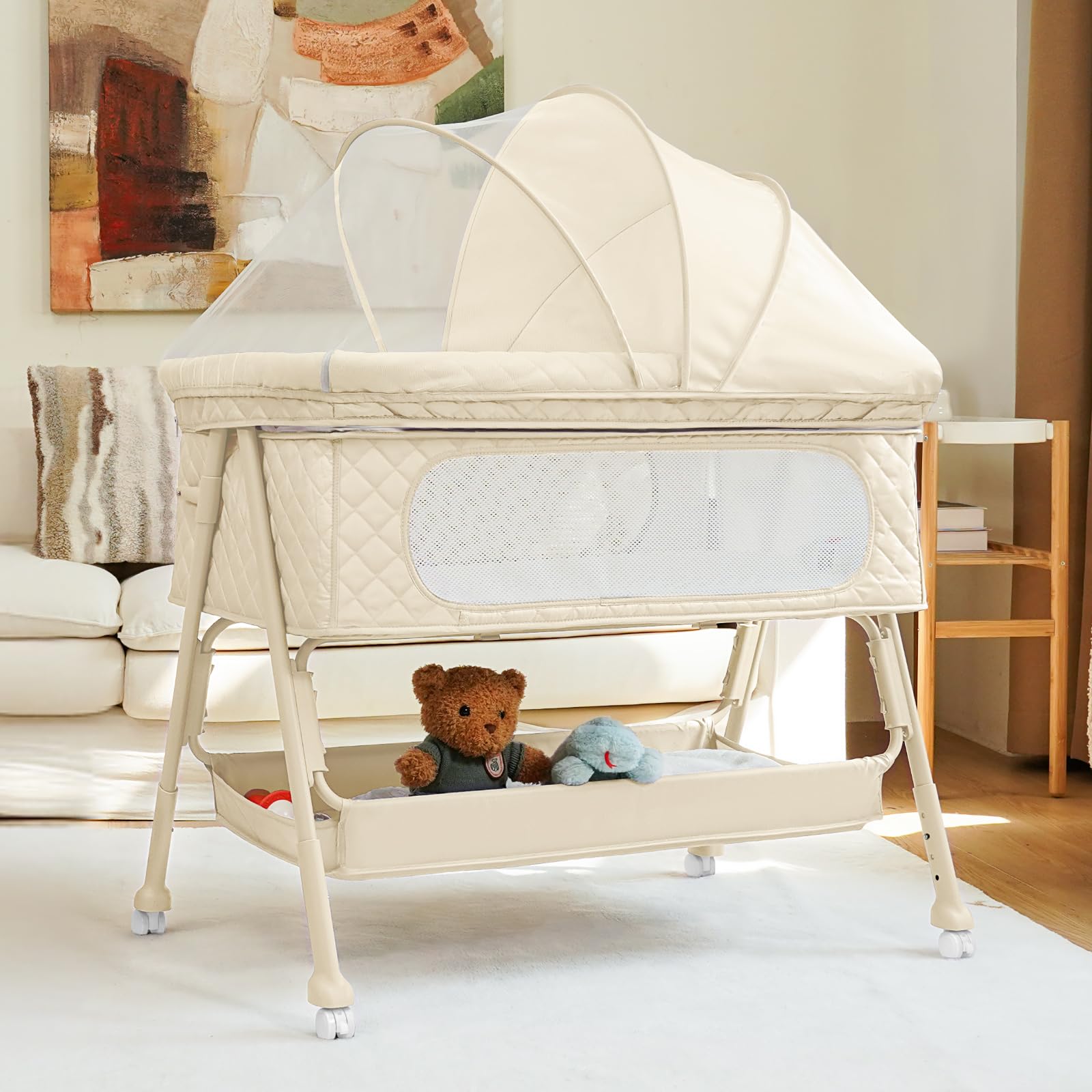 Kiniew Baby Crib Compact Travel-crib suits on-the-go families.