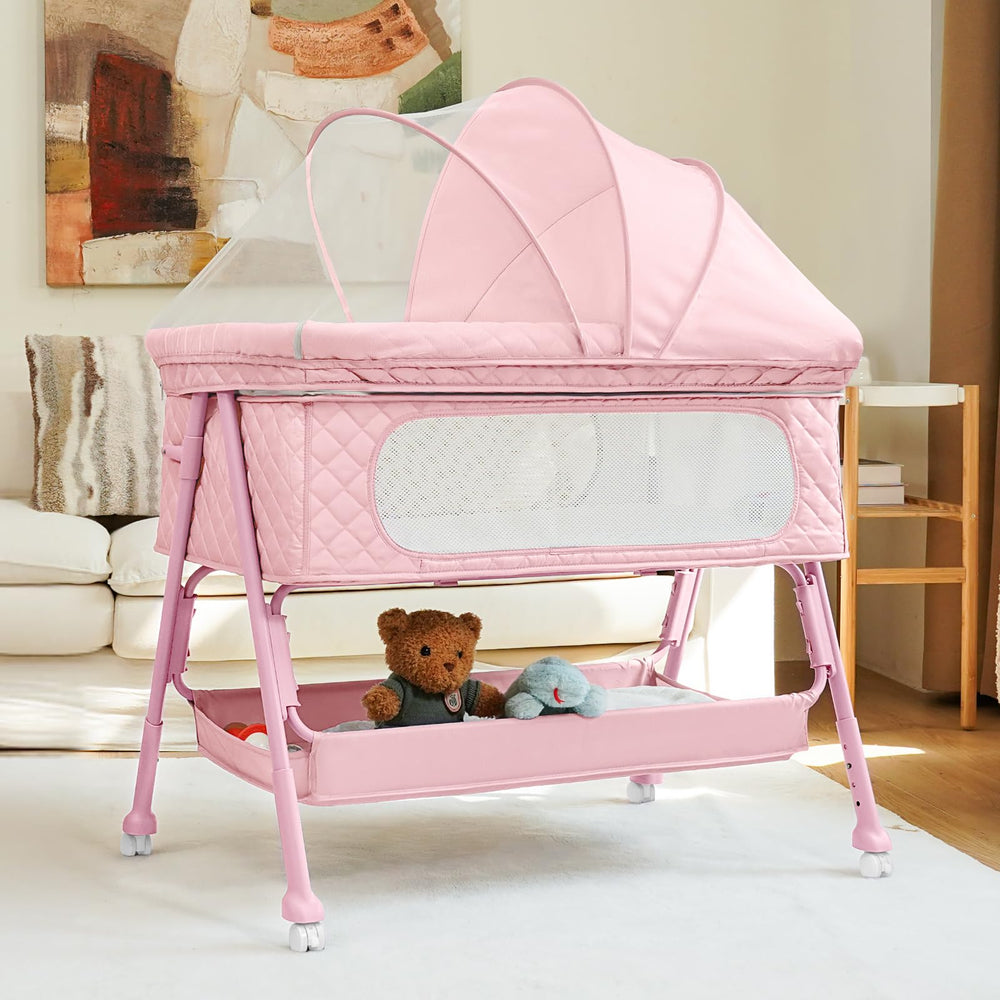 Kiniew bedside bassinet soft mattress offers gentle sleep surface for newborns.
