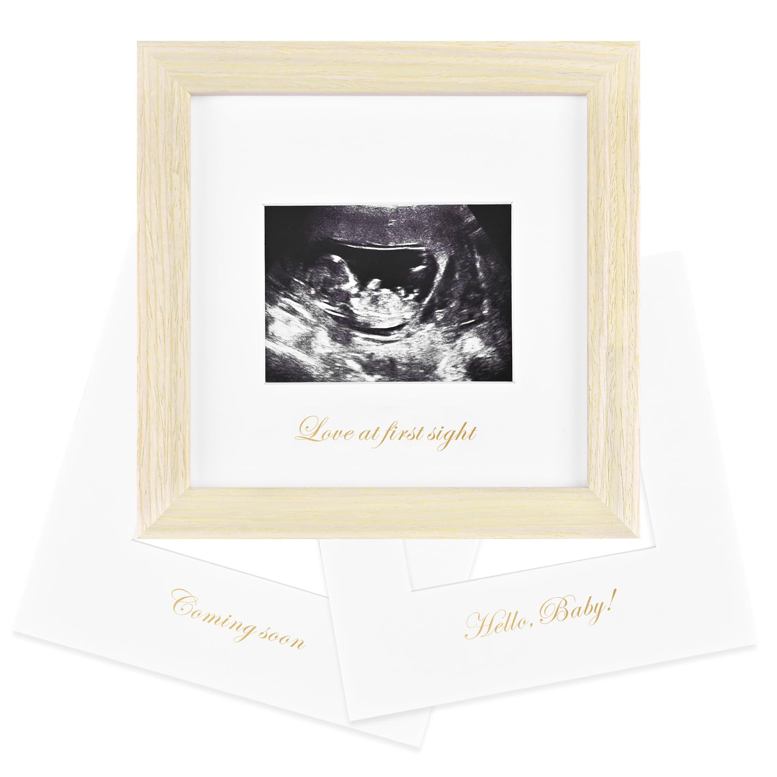 KINLINK Baby Sonogram Frame with plexiglass cover; showcases precious ultrasound memories for display.