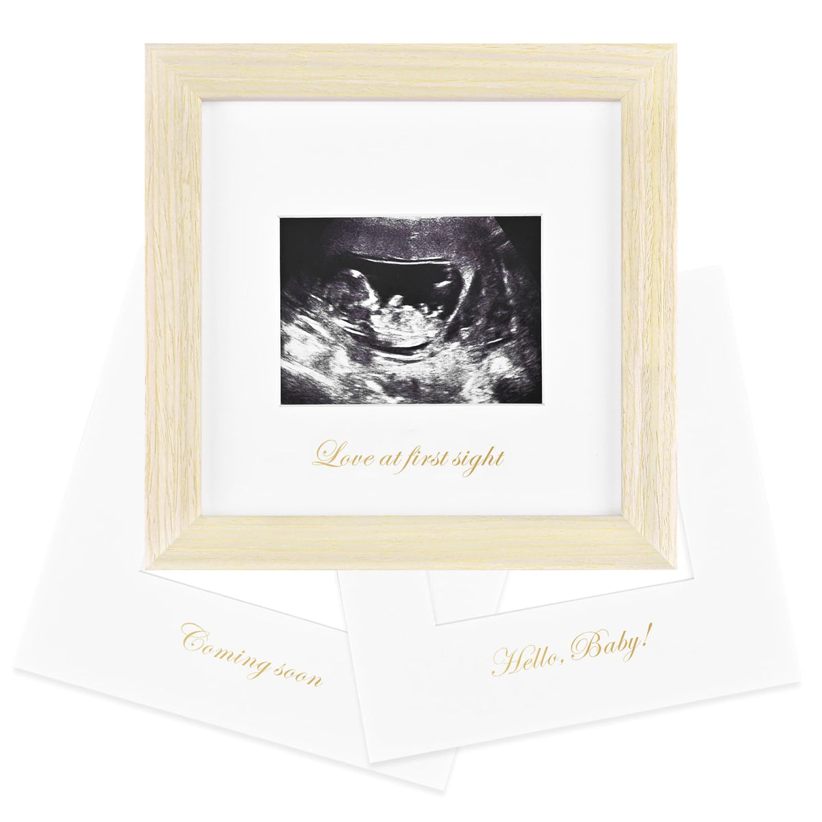 KINLINK Baby Sonogram Frame with plexiglass cover; showcases precious ultrasound memories for display.