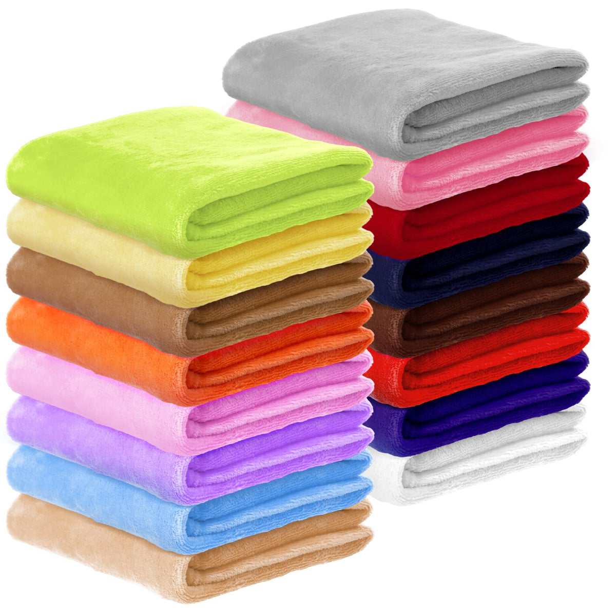 Kinlop 16-pcs baby blankets bulk pack for quick swaddling and stroller covers