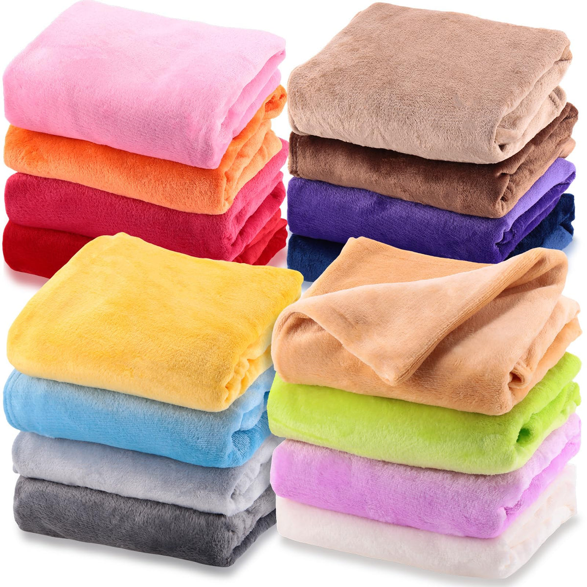 Kinlop 16-piece flannel blanket set packaging shows 16 pieces and color options for newborns