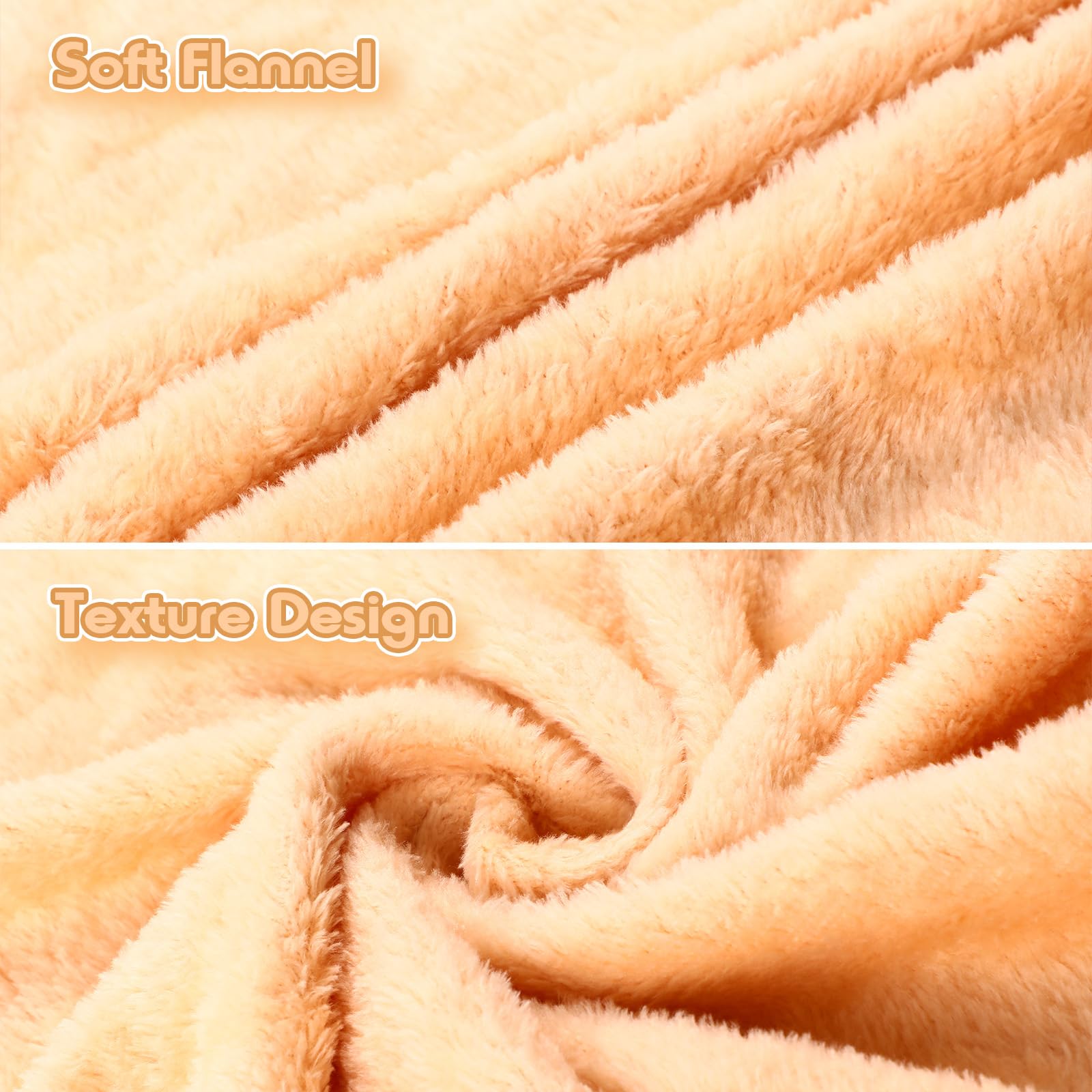 Kinlop flannel blanket close-up reveals soft texture and cute designs for babies