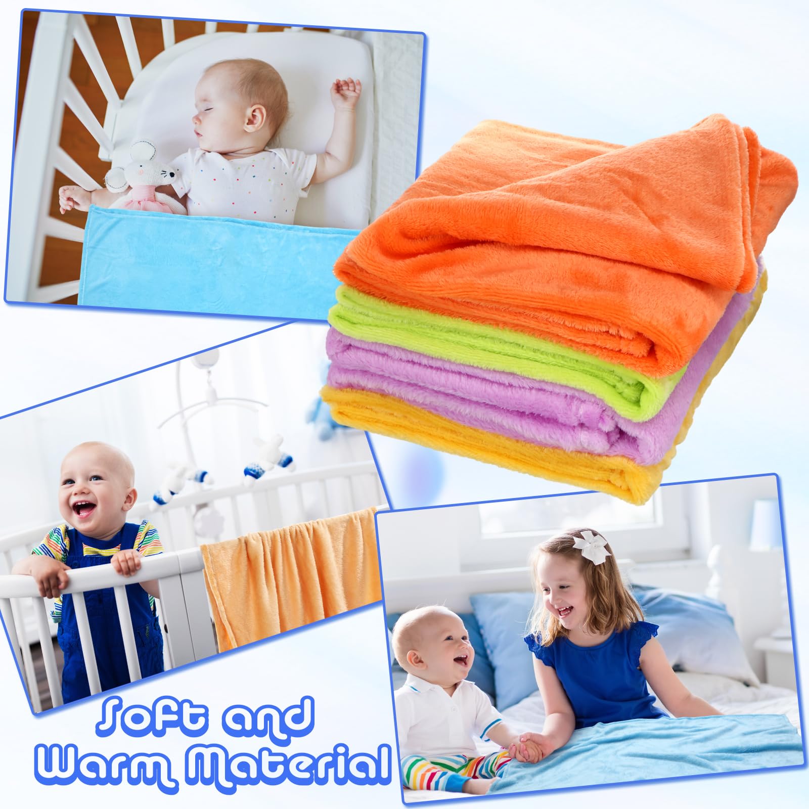 Kinlop machine-washable baby blankets highlighting easy care