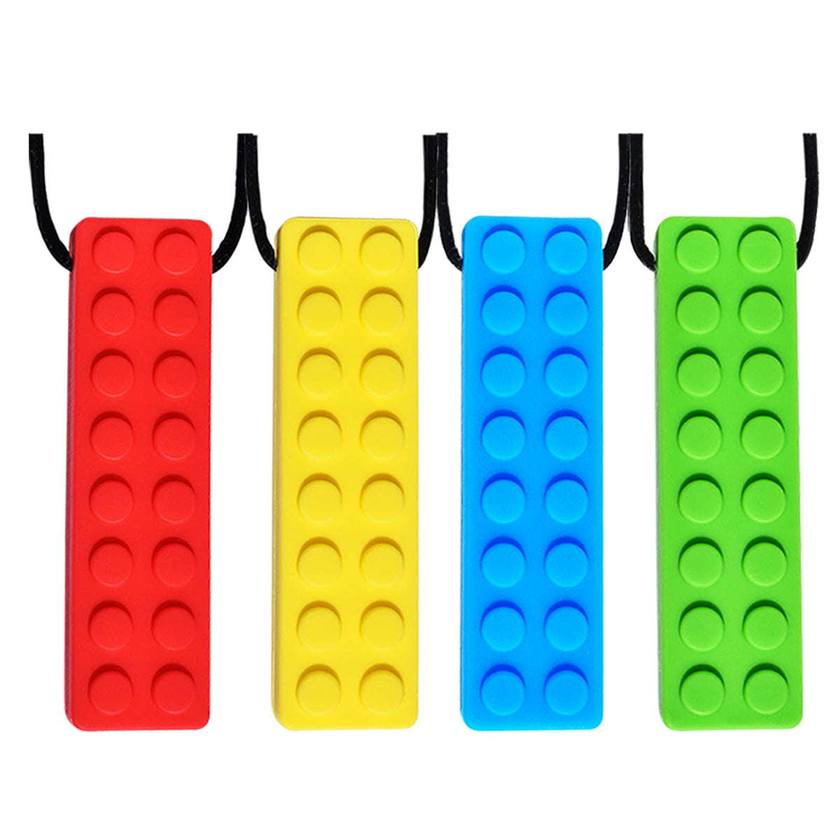 Kinper chew necklace closeup showing safe silicone for calming sensory use