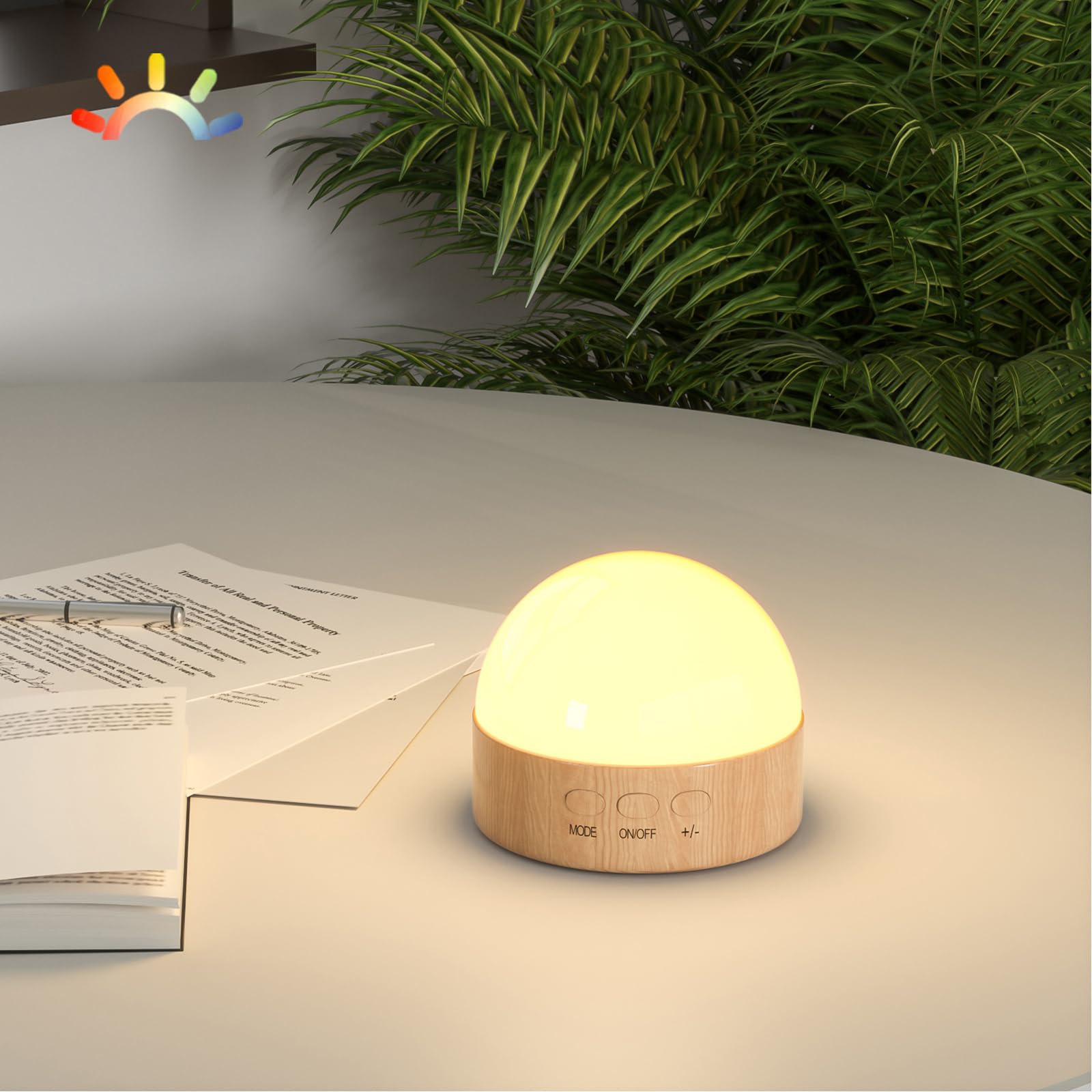 Kintion Night Light front view in warm white for gentle nursery illumination