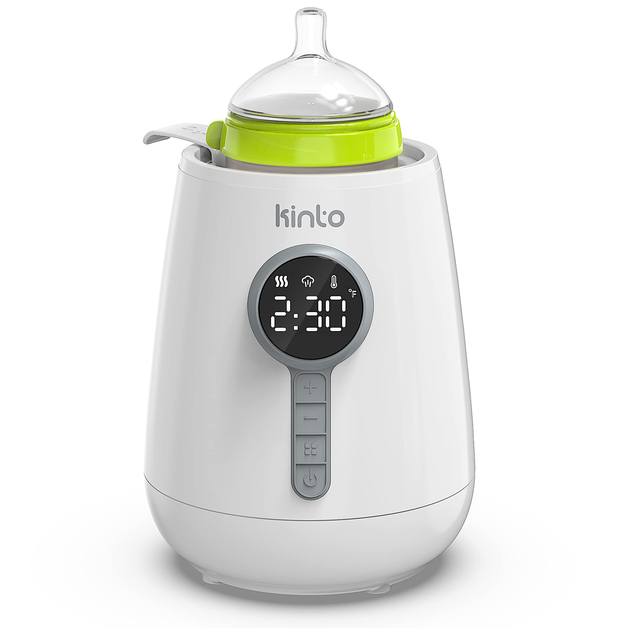 Kinto Tech baby bottle warmer front view for quick, gentle bottle heating at home.