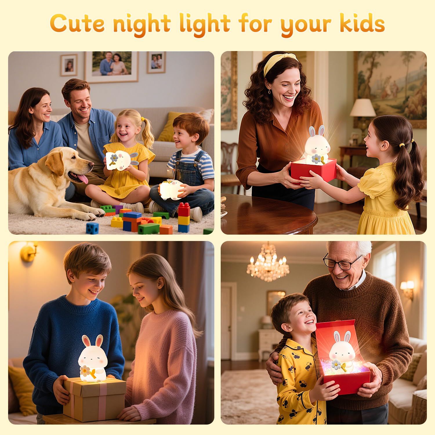 KinYiLO bunny night light makes a thoughtful gift for birthdays and holidays