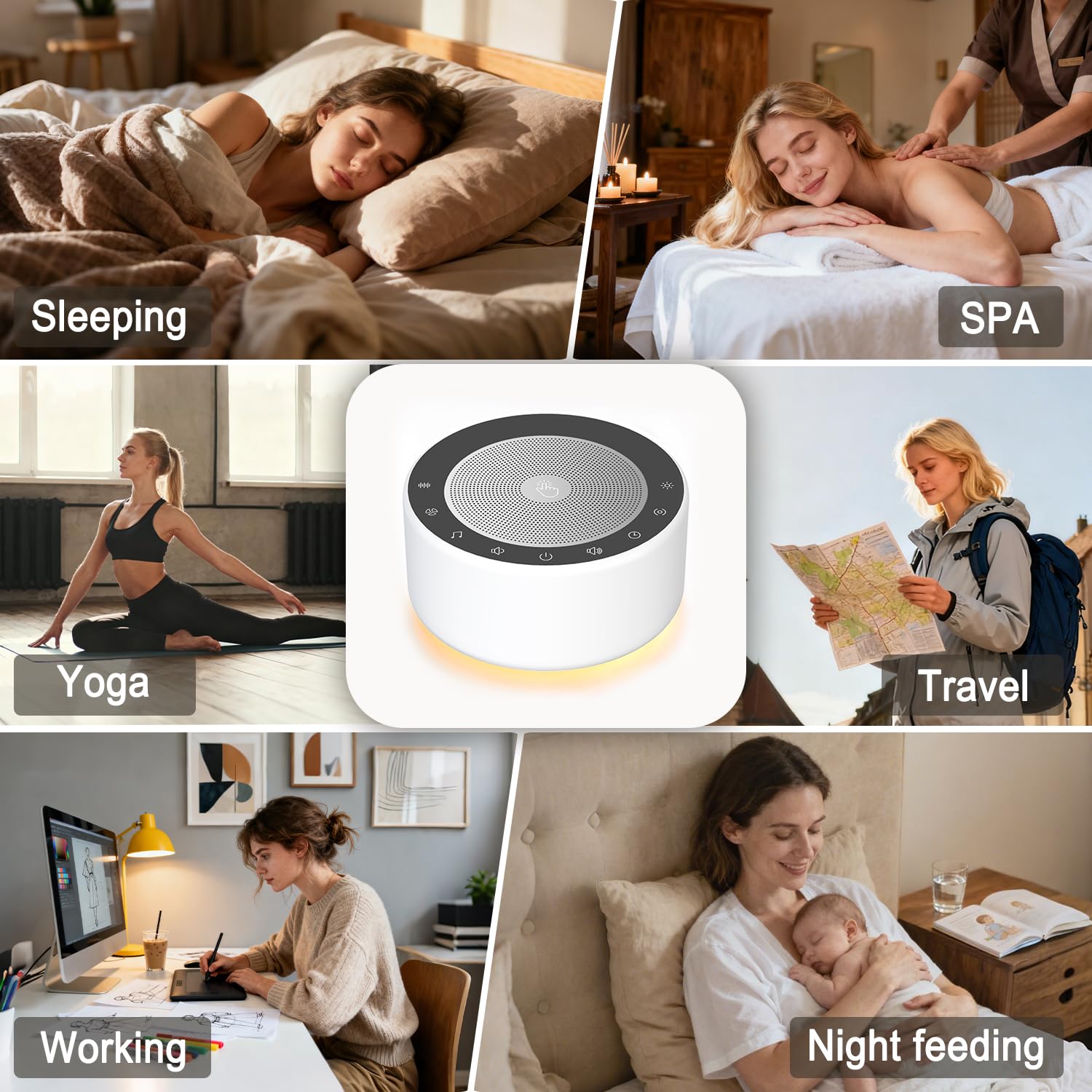 Kipcush backlit touch buttons provide easy control in darkness.