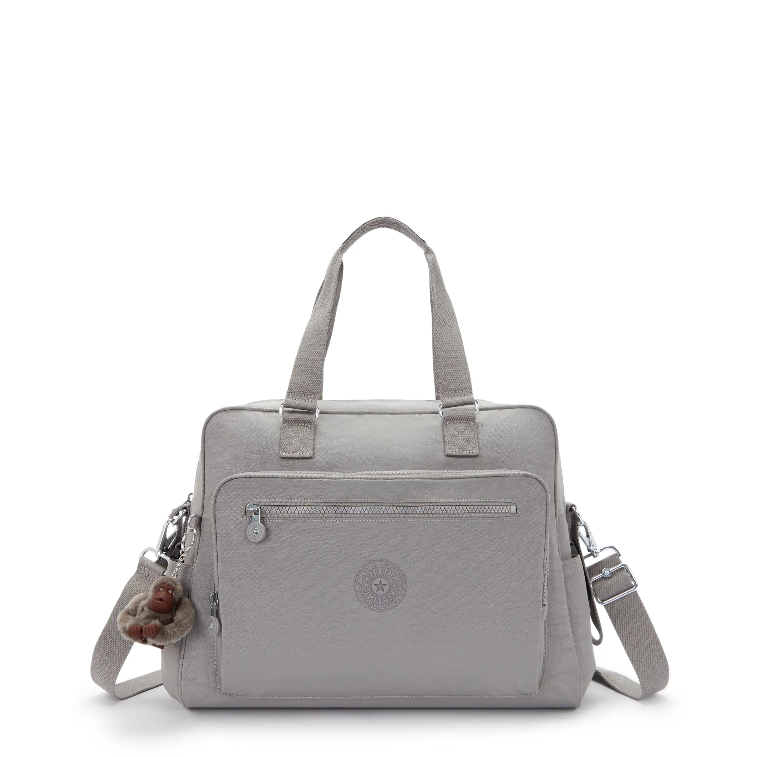 Kipling Alanna diaper bag exterior in durable nylon with quick-access pockets.