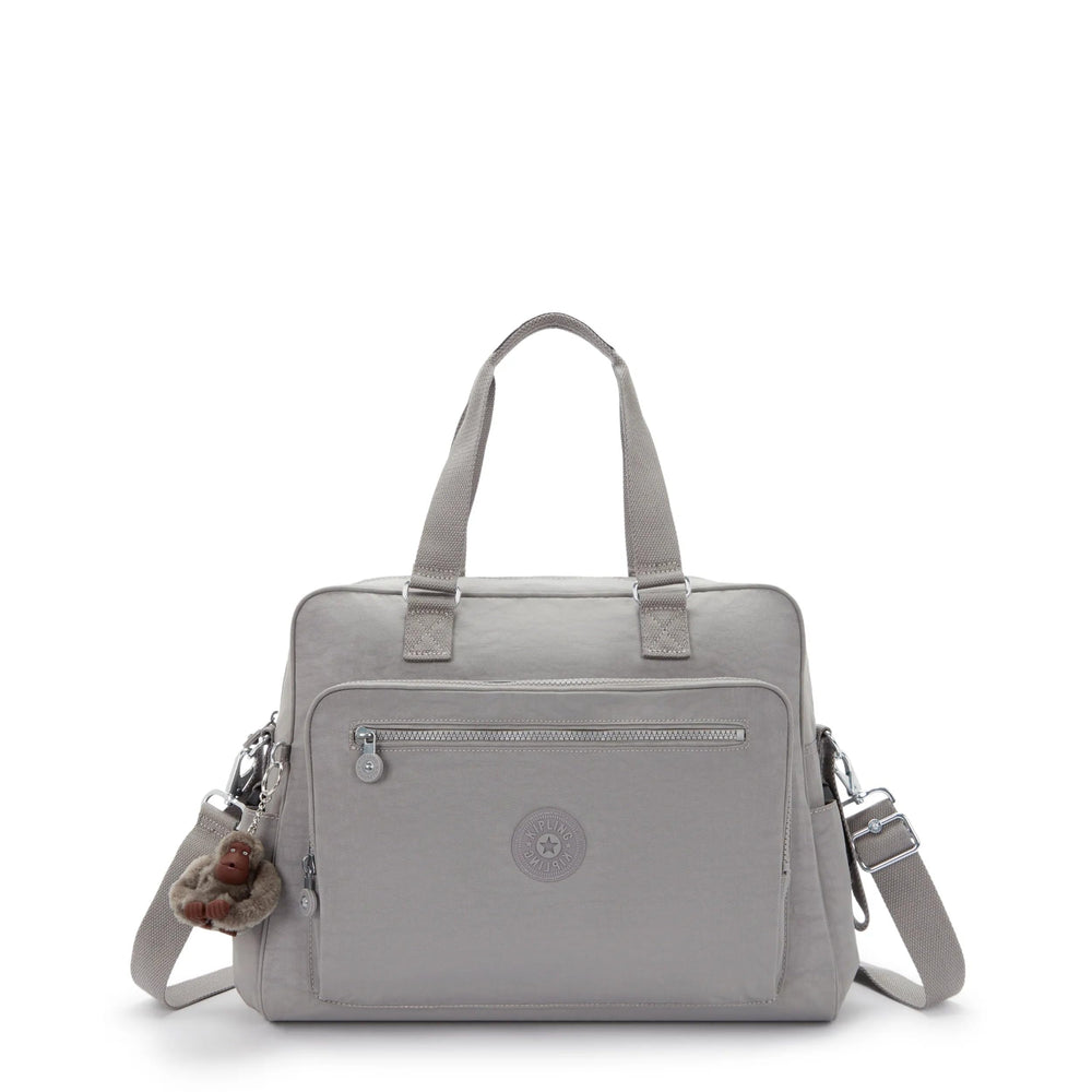 Kipling Alanna diaper bag exterior in durable nylon with quick-access pockets.