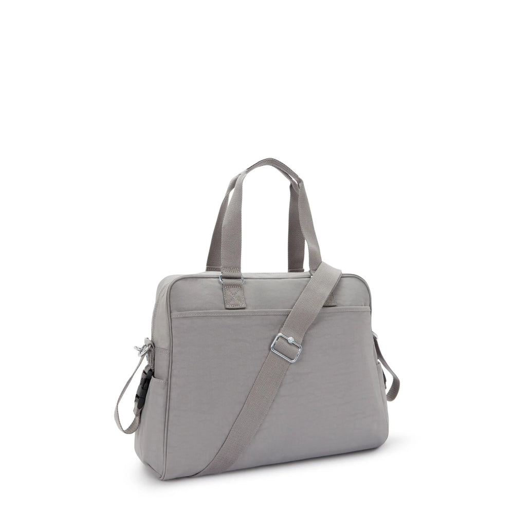 Kipling Alanna diaper bag interior organized with recycled polyester lining.