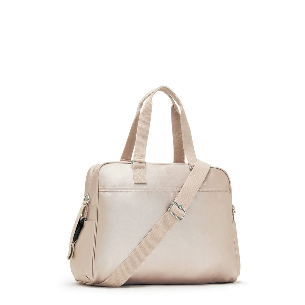 Kipling Alanna diaper bag Quartz Metallic nylon fabric for durability