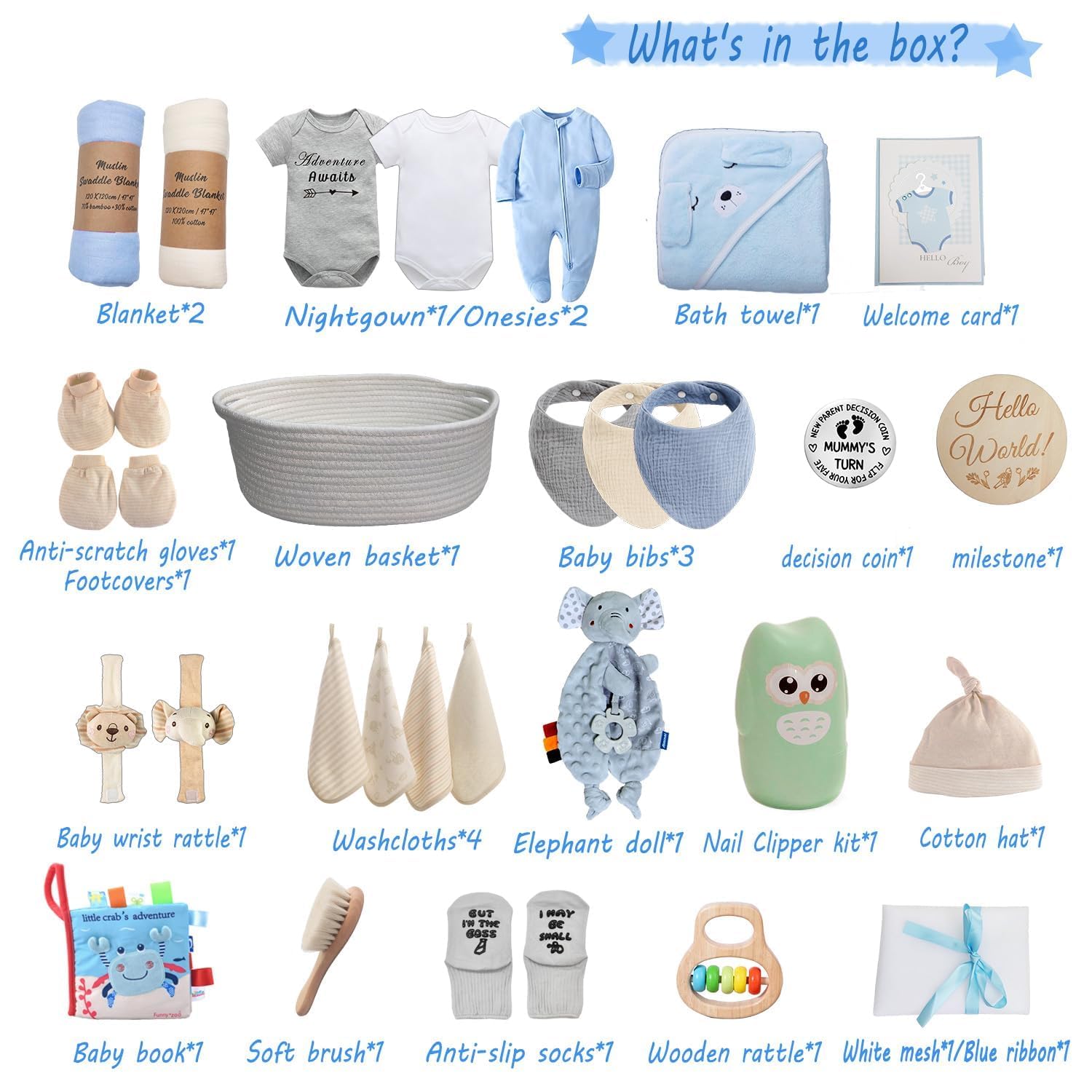 Kipwake swaddle blankets three sizes, cozy layers for baby comfort.
