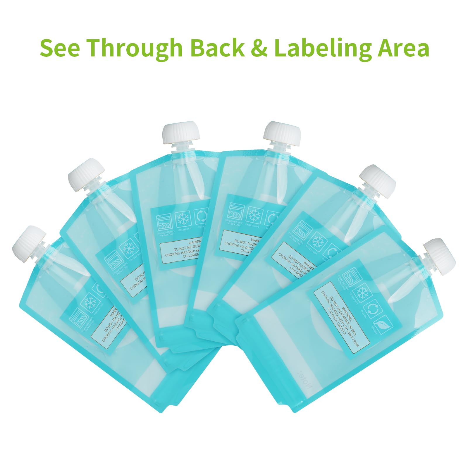 Kirecoo reusable pouches are dishwasher-safe on the top rack for fast cleanup.
